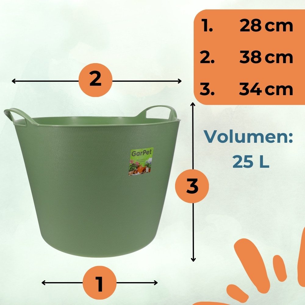 GarPet Allzweckkorb Flexibler Eimer Mehrzweckkorb Wäschekorb Rund Wanne Fut günstig online kaufen