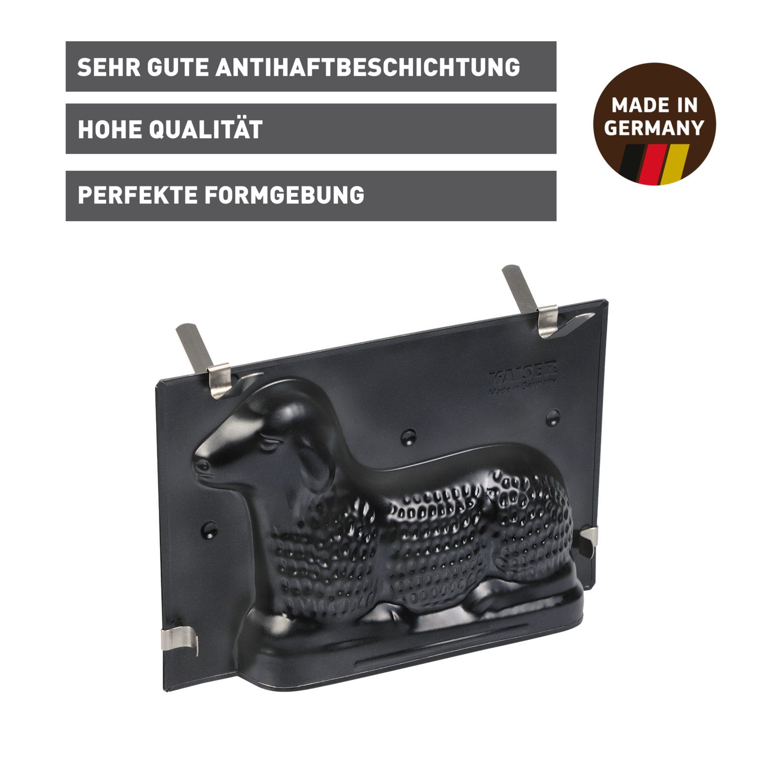 Kaiser Backformen Backform Motivbackform, 3-D Motivbackform Lamm, Made in Germany
