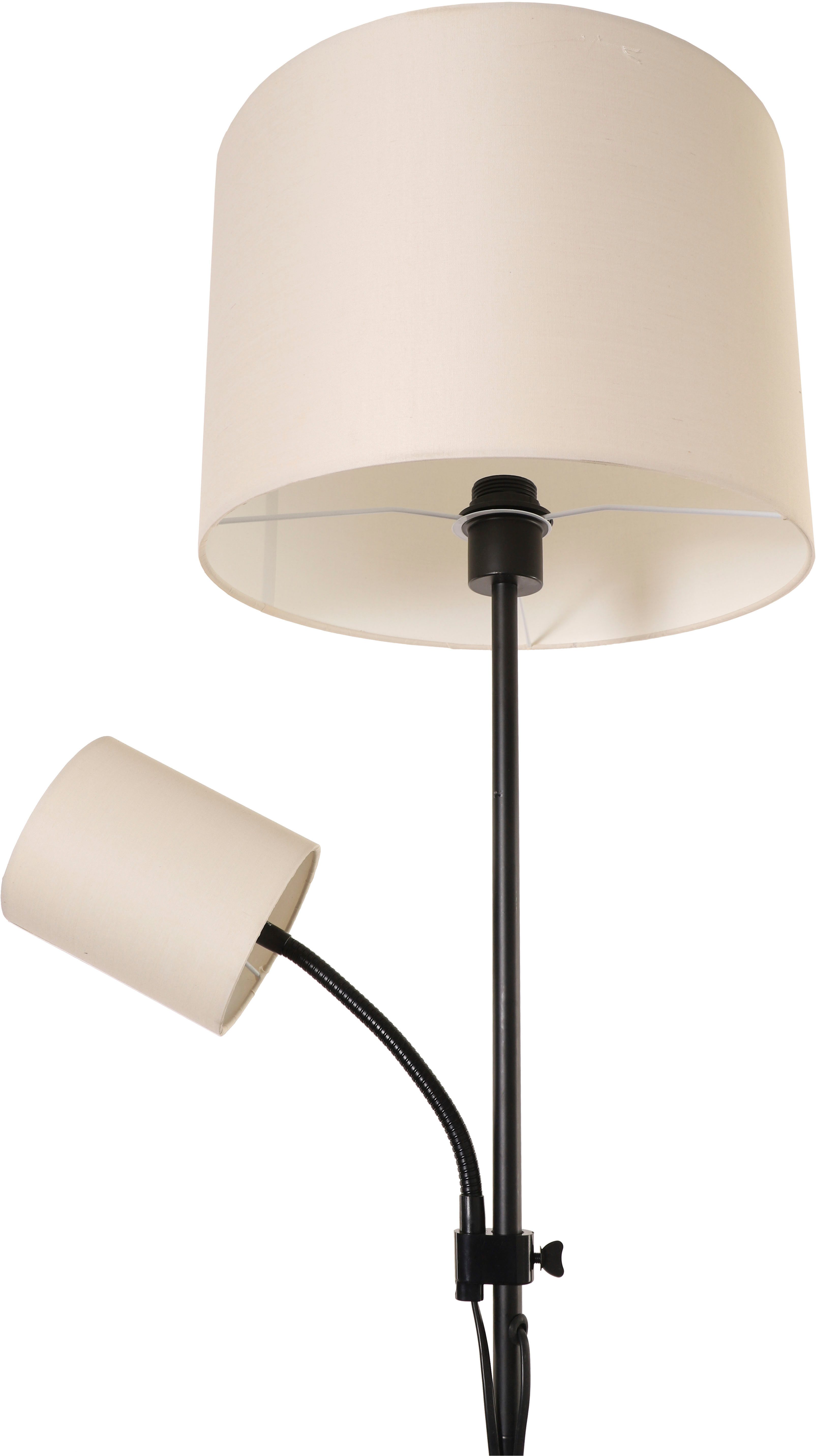 OTTO home Stehlampe Avveline - Textilschirm Stehleuchte, ohne Leuchtmittel, H. 168 cm, Stoffschirm Ø 36 x 25 cm E27 Leseleuchte Ø 12 x 11,5 cm E14 – Bild 5 von 5