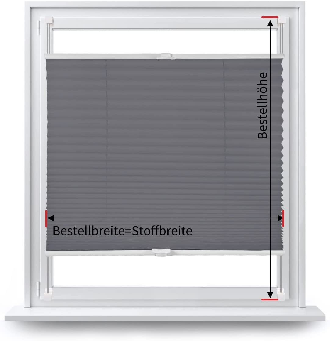 Plissee Plissee ohne Jalousie & Klemmfix Fangqi, klemmfix Crushed Bohren Tür, Rollo Faltrollo Optik Fenster Lichtdurchlässig Sonnenschutz Easyfix für