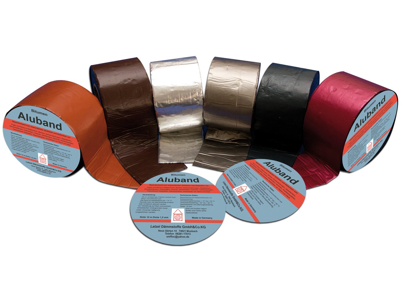 Thumbnail - Latzel Dämmstoffe Dichtband Bitumen Aluband Dichtband 100 mm Verschiedene Farben
