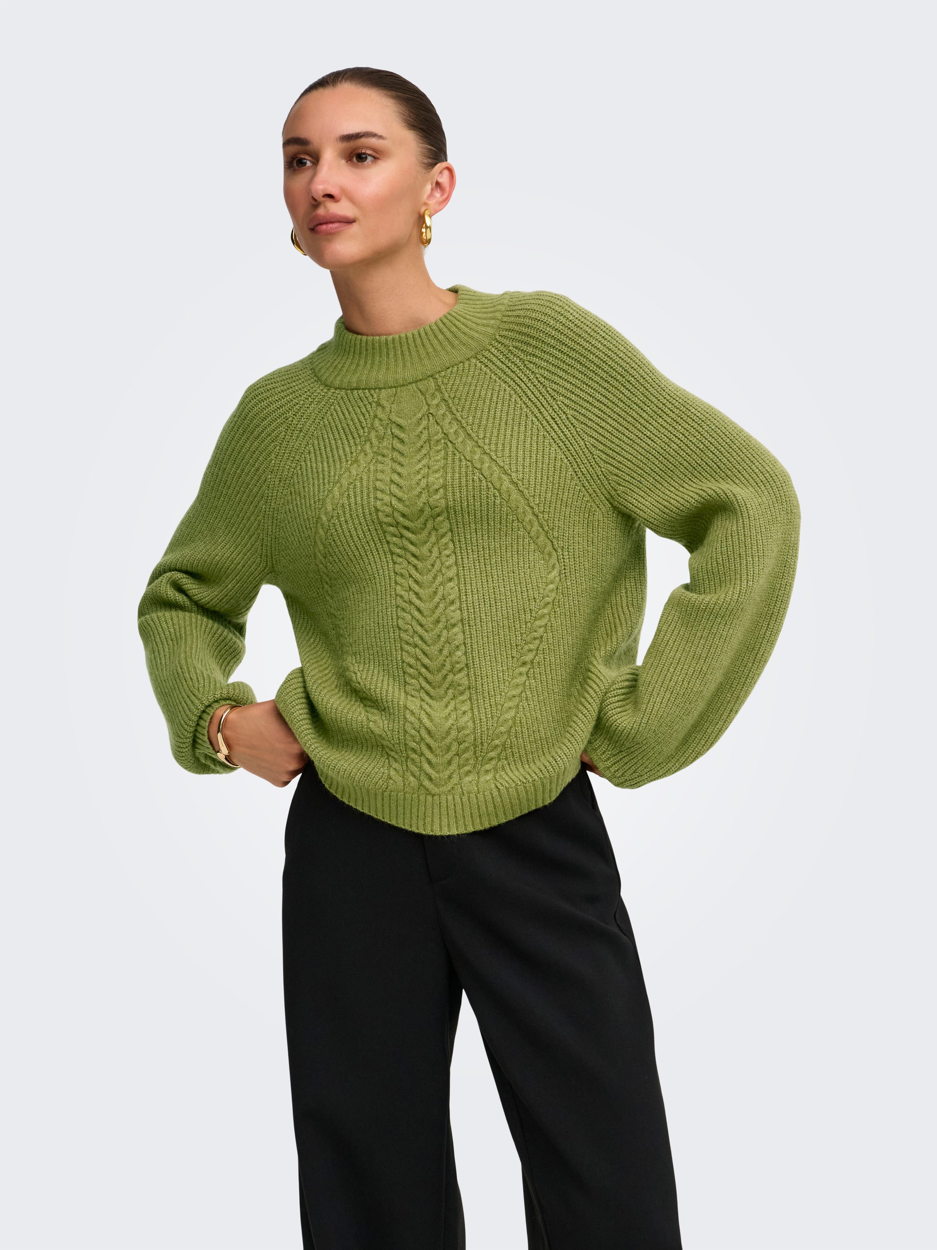 ONLY Stehkragenpullover ONLKATIA LS DETAIL HIGHNECK CC KNT Viskosemischung, regular fit