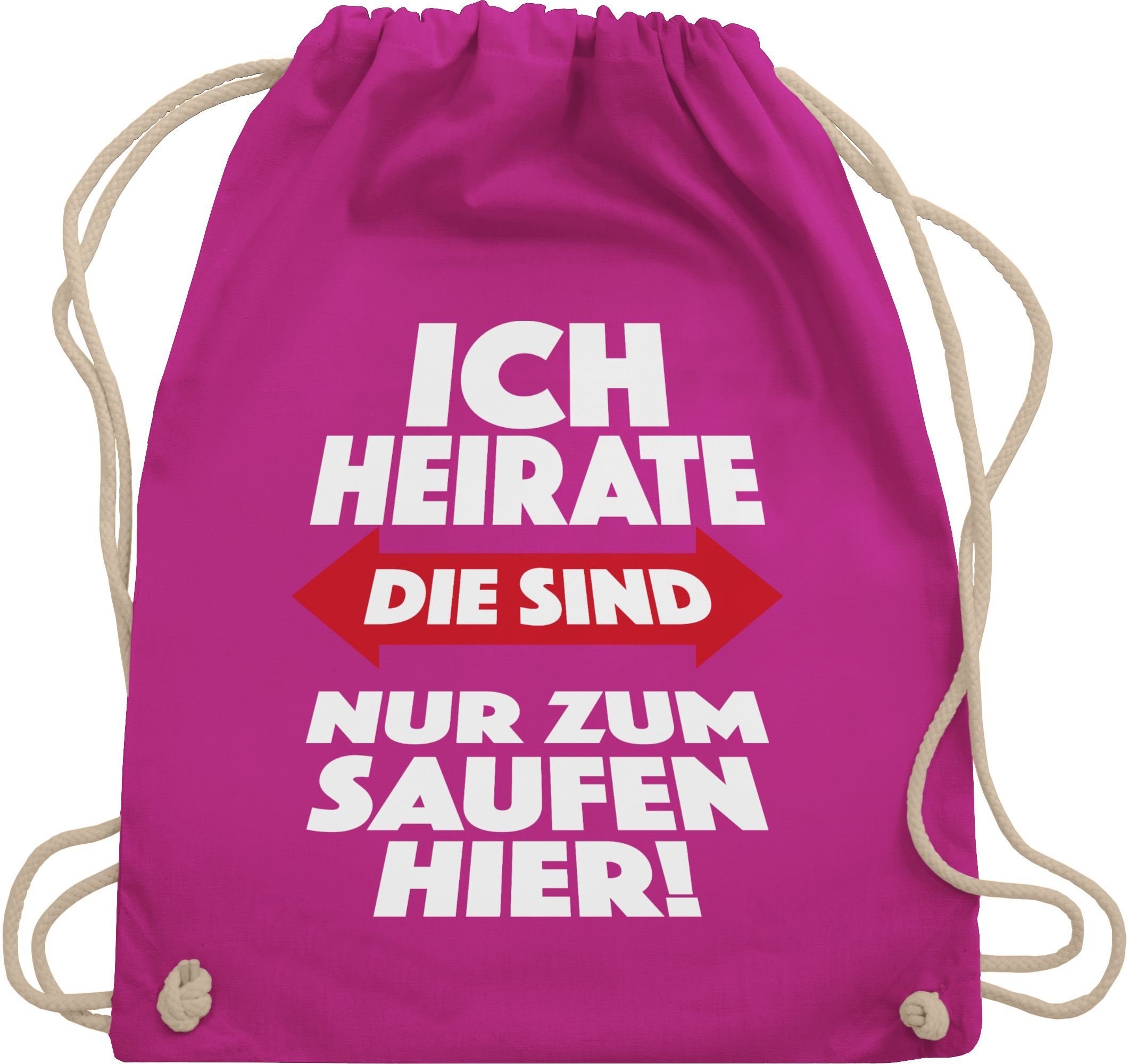 Turnbeutel Ich heirate Die sind nur zum saufen hier