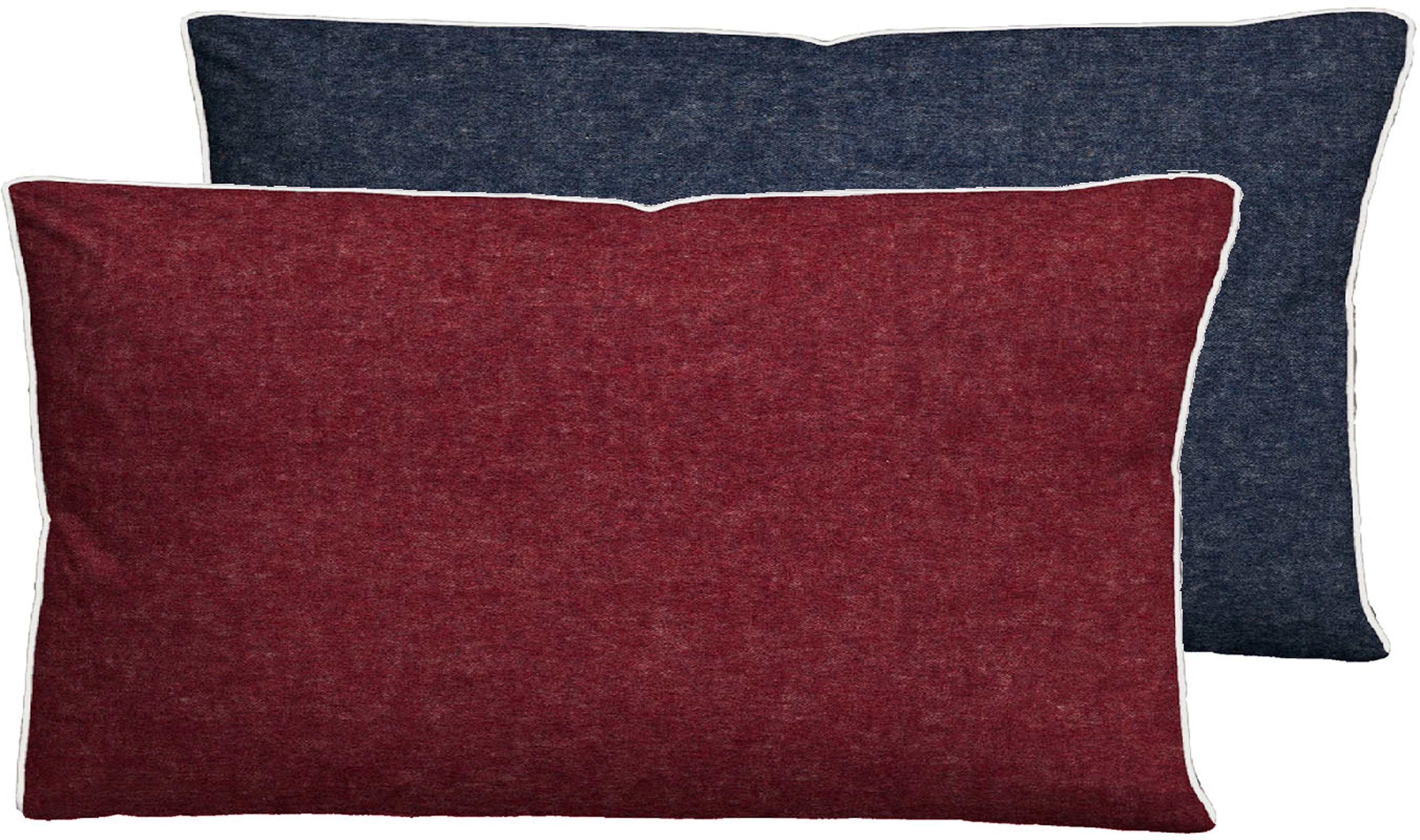 Biberna Kissenbezug Hermal Flanell mit Reißverschluss, günstig online kaufen