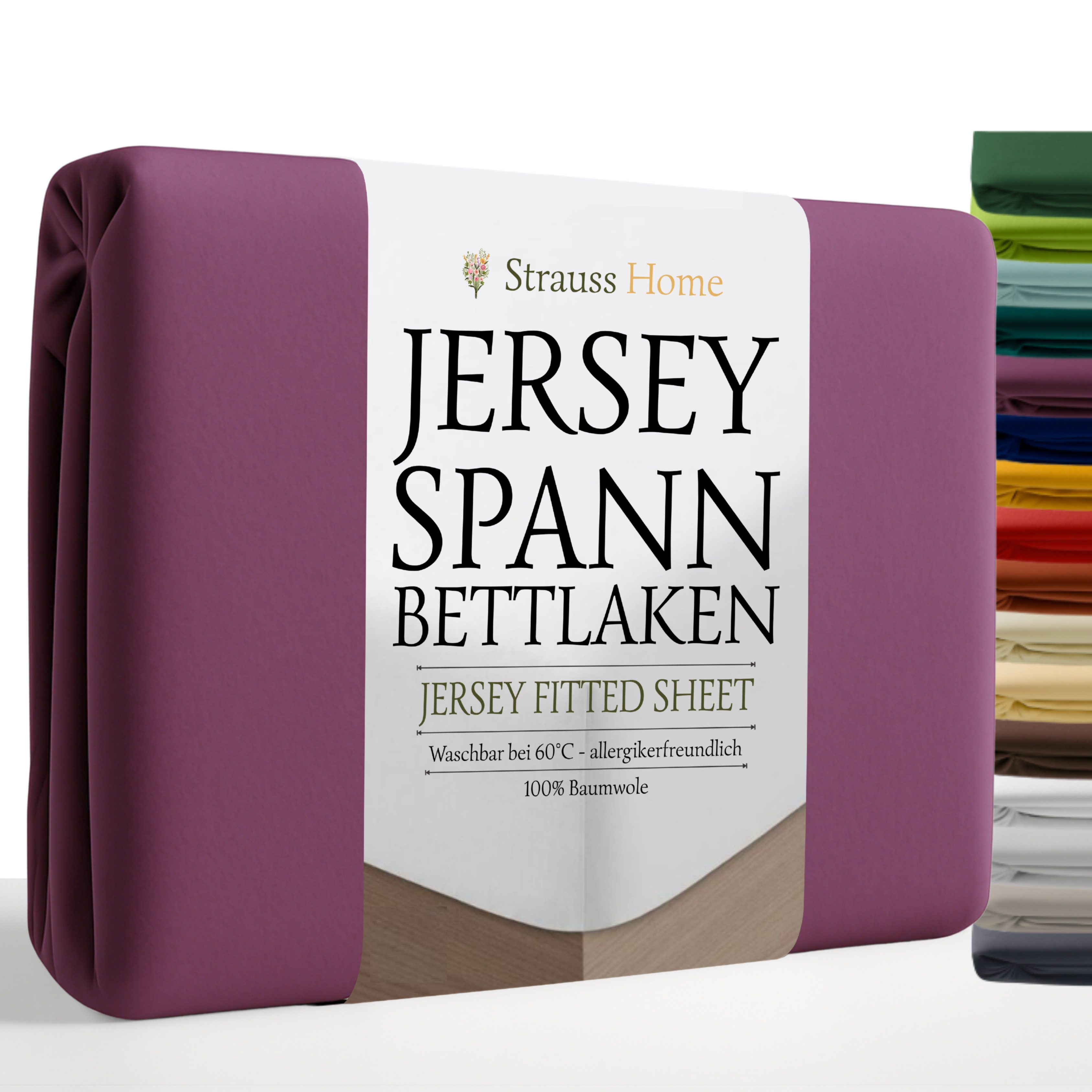 Strauss Home Spannbettlaken Premium, Gummizug: Rundumgummi, 150gr/m2 Premiu günstig online kaufen