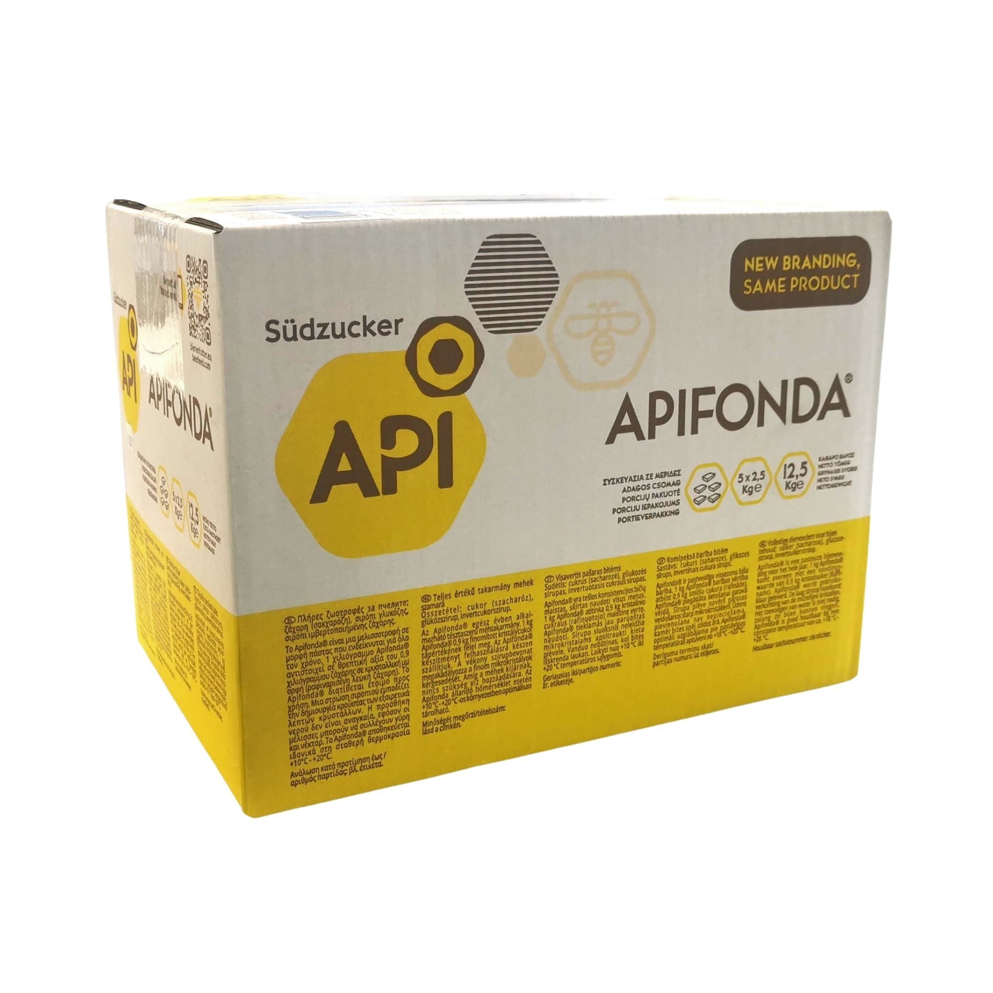 Apifonda Bienenfutter Südzucker Futterteig, Hauptfutter für: Bienen, 12,5 kg Karton (5x2,5 kg)