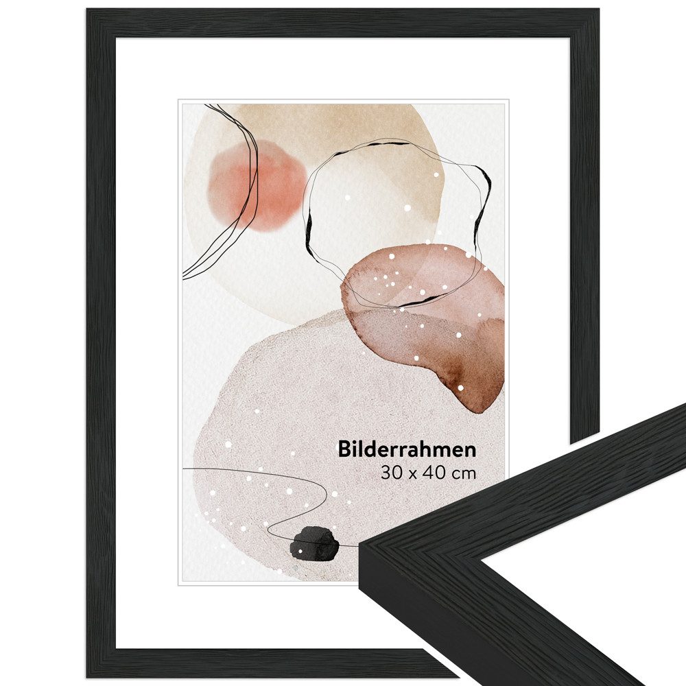 WANDStyle Bilderrahmen H300, Schwarz, aus Massivholz günstig online kaufen