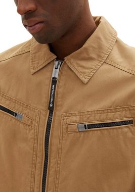 TOM TAILOR Canvasjacke mit Logo-Badge am Ärmel