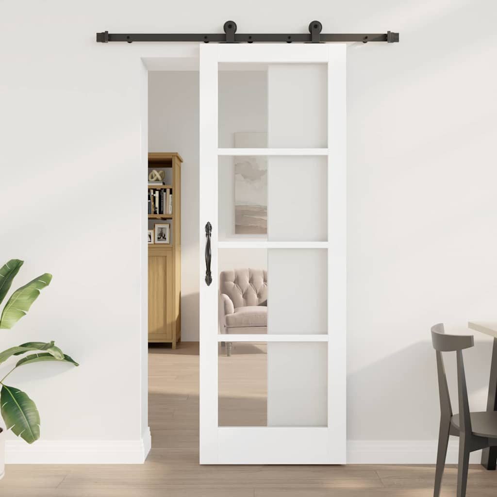vidaXL Zimmertür Schiebetür mit Beschlägen ORKDAL Weiß 73,5x211 cm