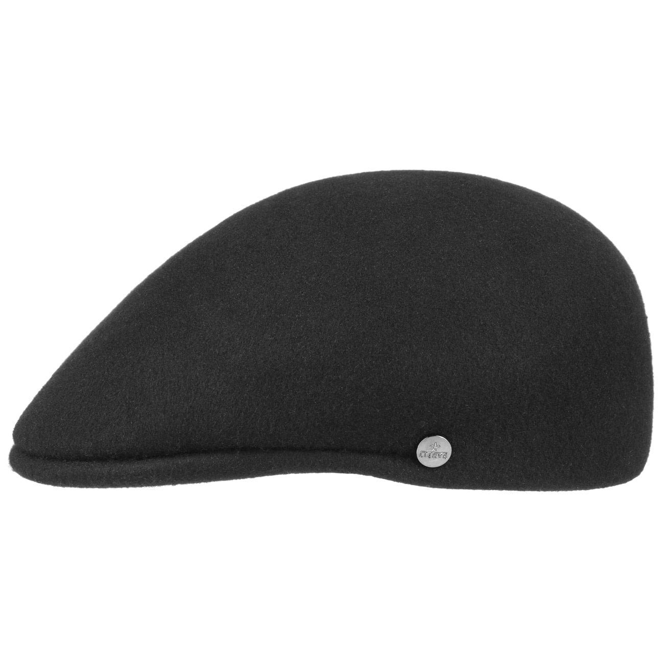 mit (1-St) Made in Schirm, Italy Lierys Schirmmütze schwarz Cap Flat