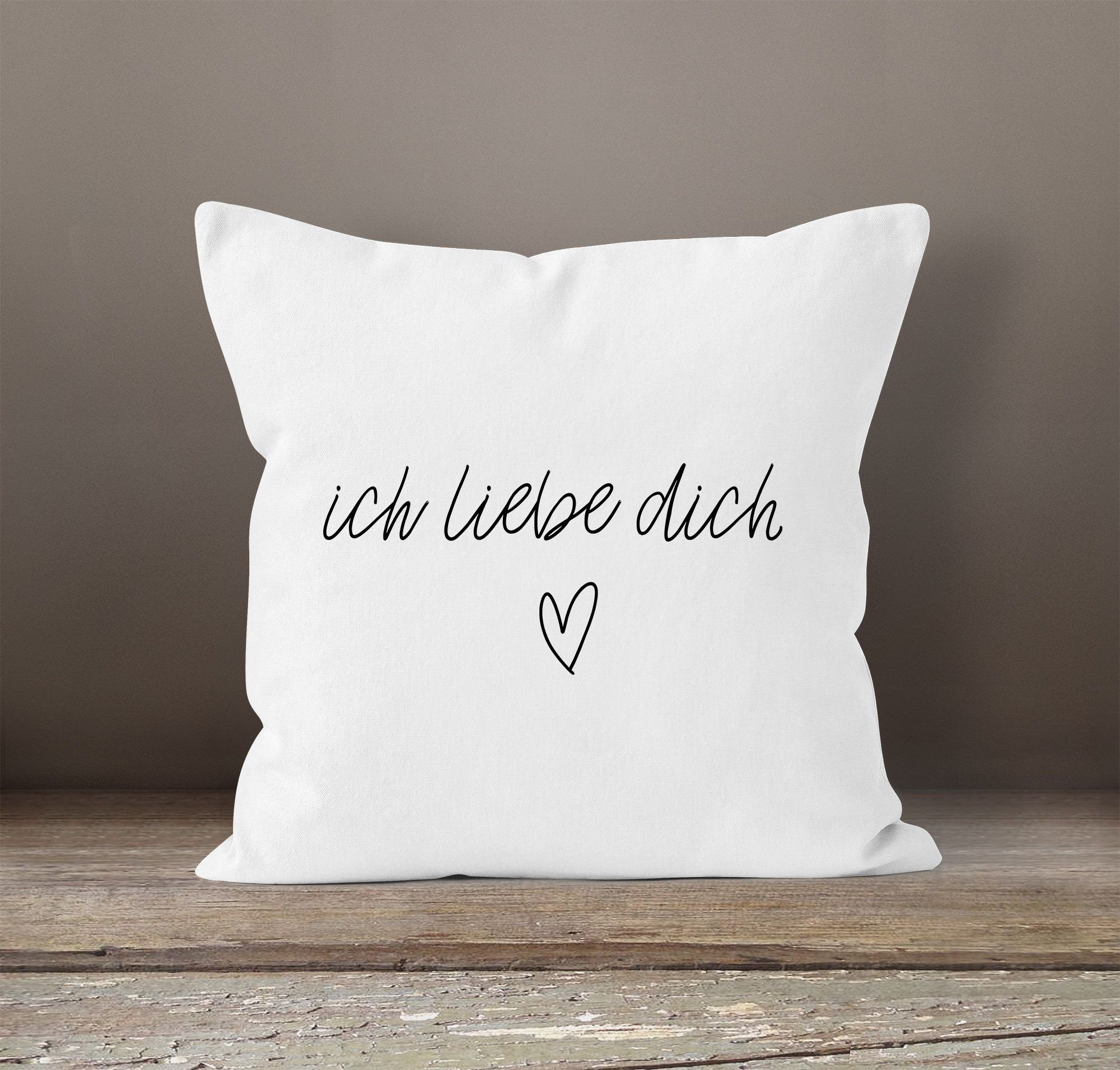 MoonWorks Dekokissen Kissenbezug Kissenhülle Ich liebe günstig online kaufen
