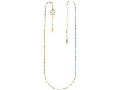 Gemshine Perlenkette »Brillenkette für Sonnenbrille, Lesebrille, Chalcedon Seegrün«, Made in Germany