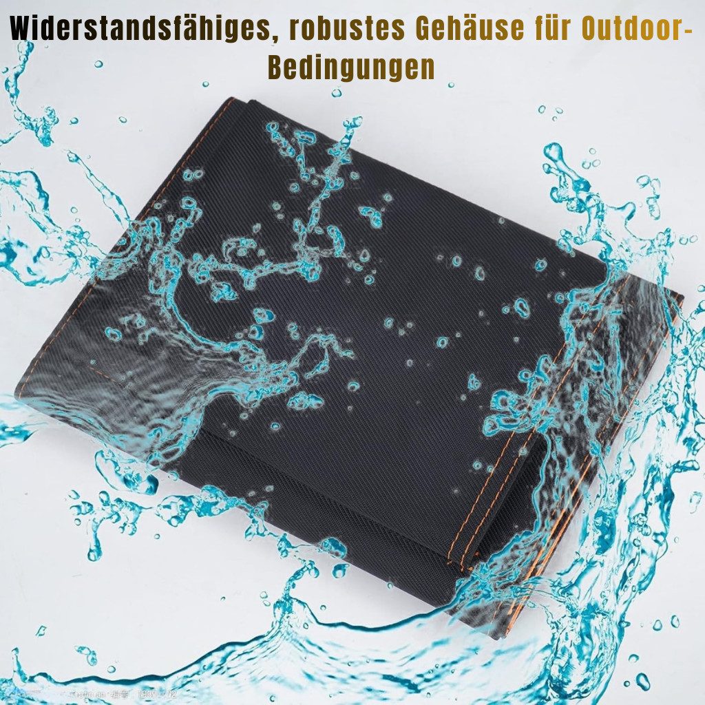 Goldstern-Tech Solarmodul SolarMate, Monokristallin, (Faltbares, kompaktes Solarpanel 30W 40W, 3-St., hocheffizient mit 2 USB-Anschlüssen), ultraleicht & robust für Outdoor, Camping & Notfall-Stromversorgung