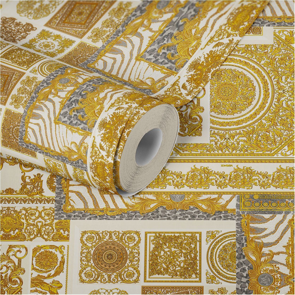 A.S. Création Vinyltapete, Versace Home Barocktapete Gold 370484 Luxus Vlies Designertapete