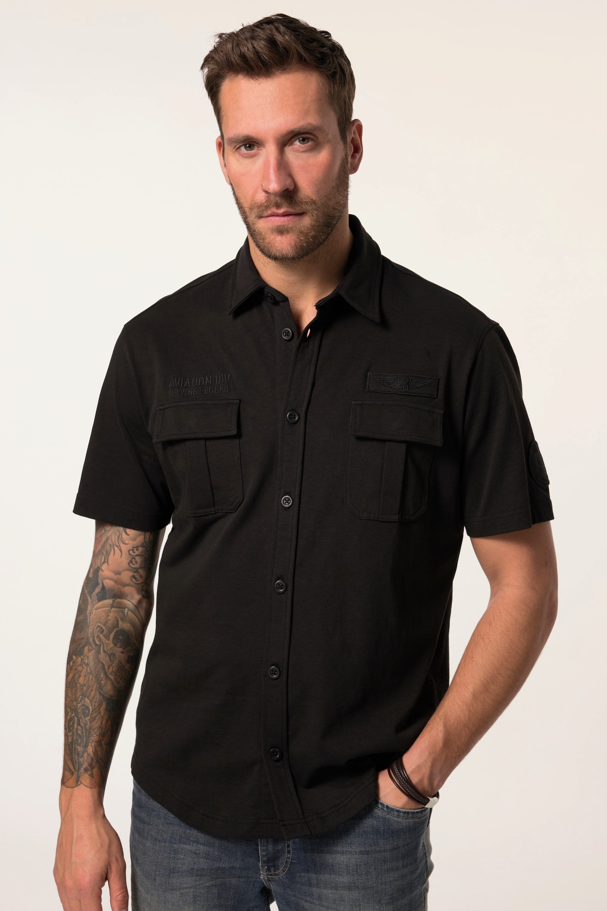 JP1880 Kurzarmhemd JP 1880 Jerseyhemd Halbarm günstig online kaufen