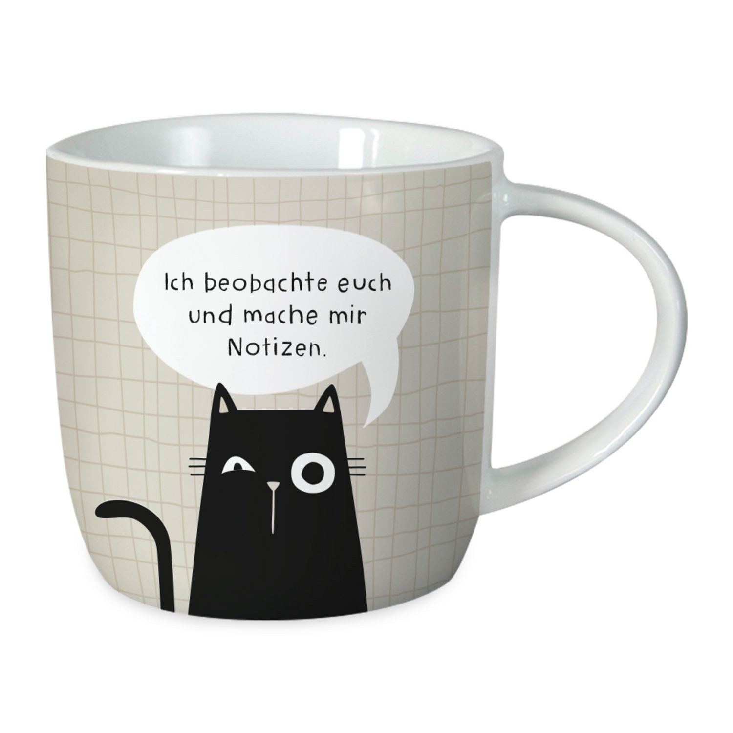 Grafik Werkstatt Tasse Tasse Gute Laune Ich beobachte euch