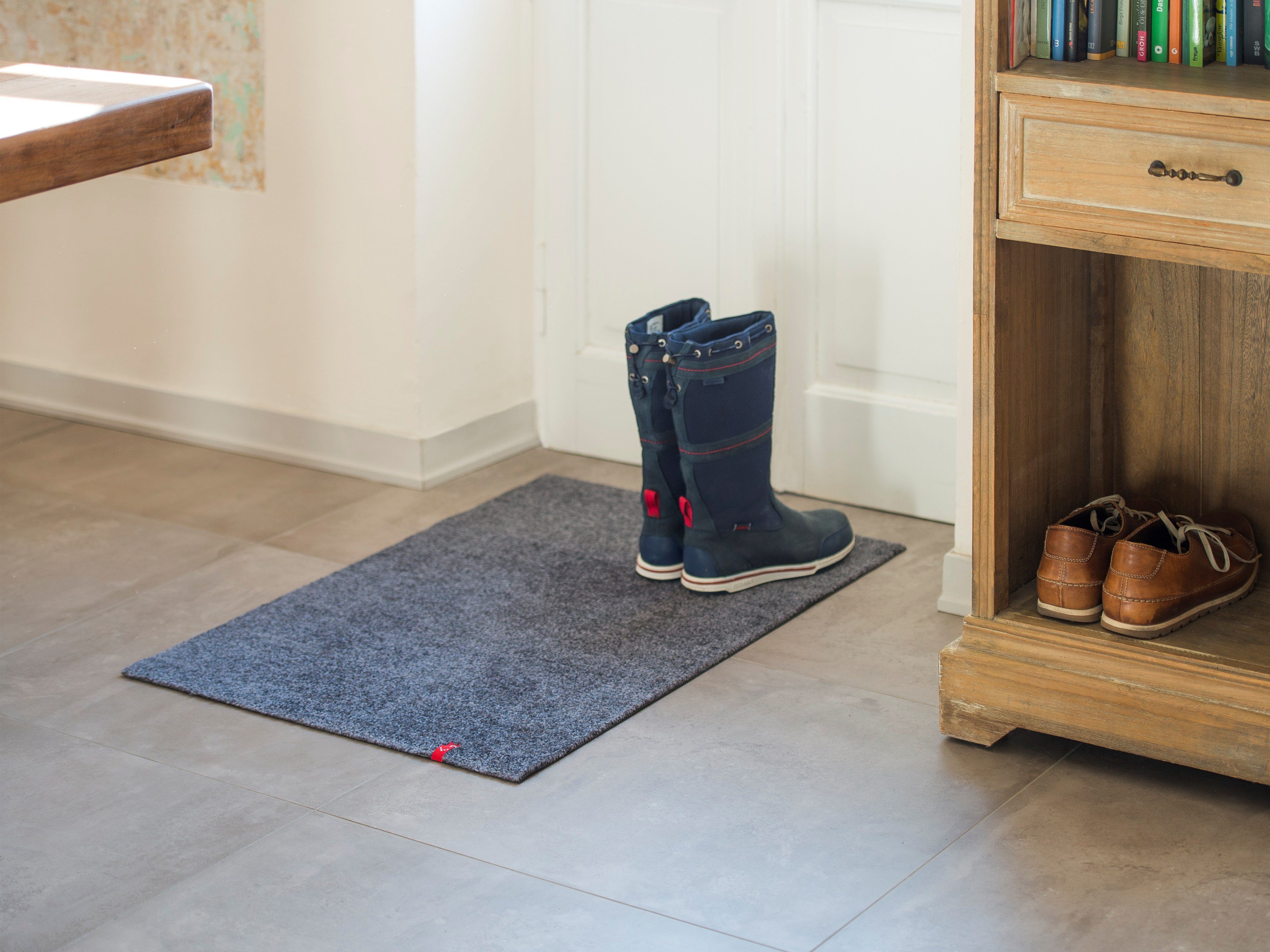 Keilbach Designprodukte Fußmatte Bravo 87x57x0,9cm, rechteckig, Höhe: 9 mm, rutschsicher, dichtgewoben, UV-beständige Faser