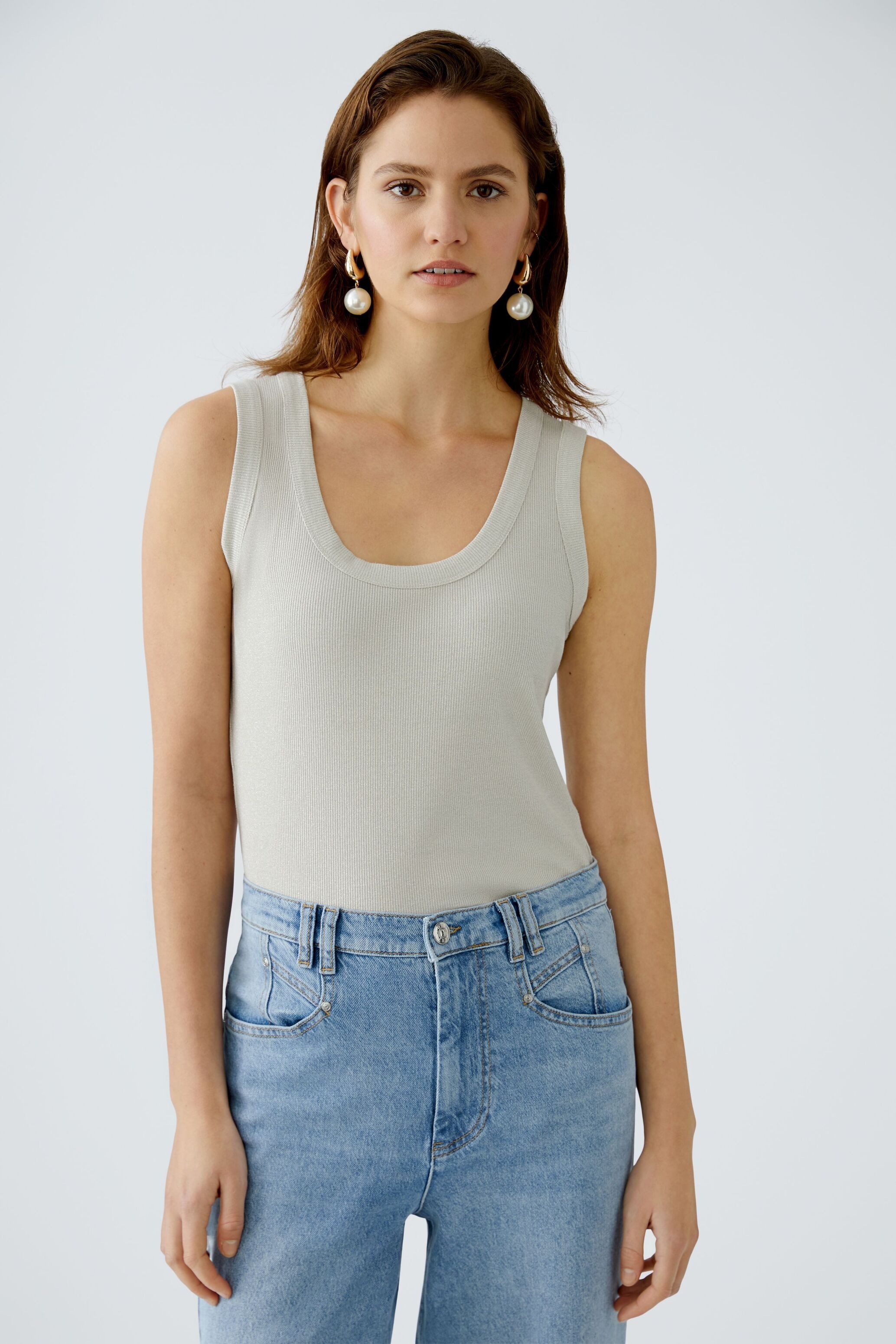 Oui Trägertop Tank Top Viskose mit günstig online kaufen