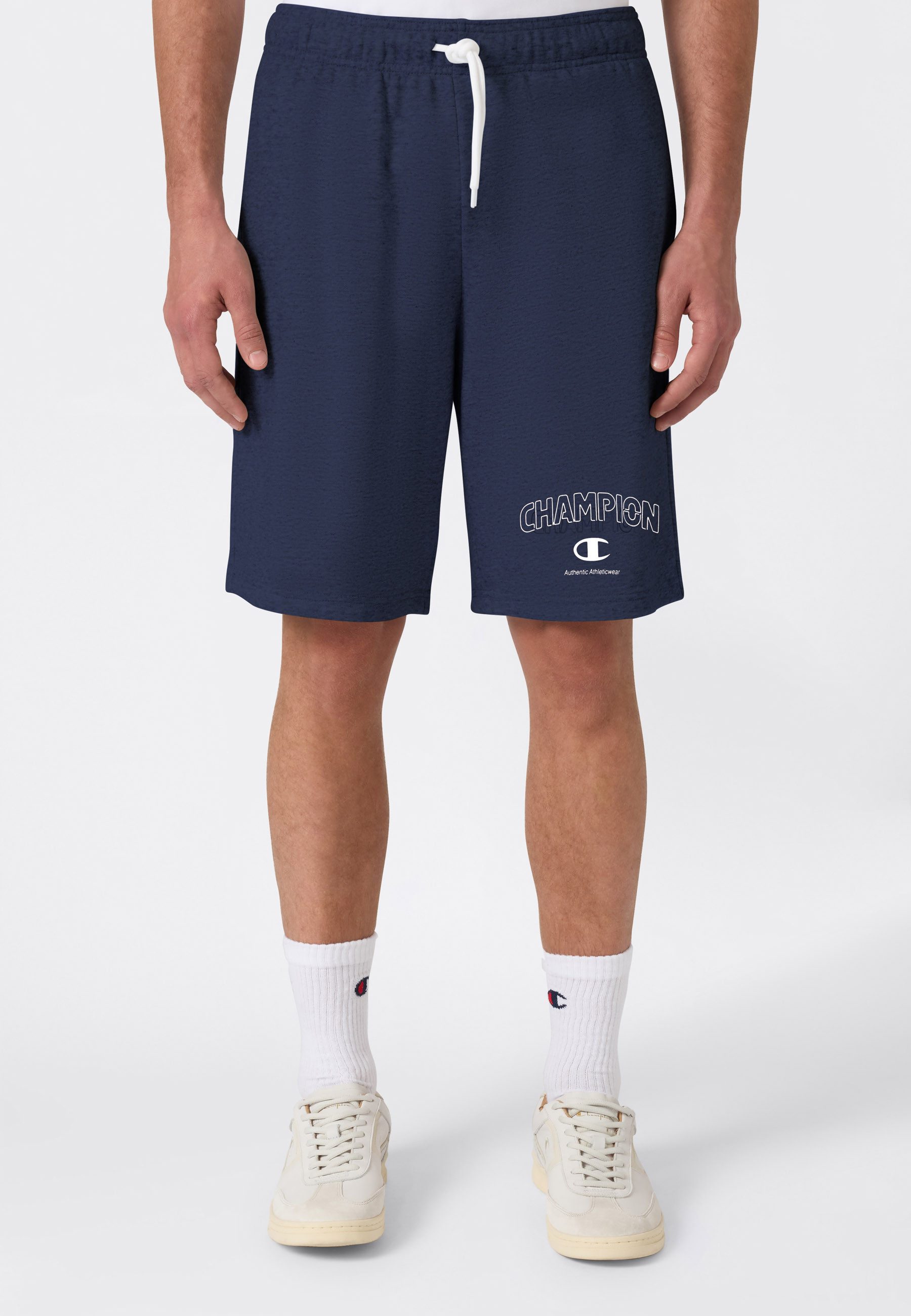 Champion Shorts Graphic Terry Shorts mit Kordelverschluss, aus Baumwolle und Polyester, bequeme Passform