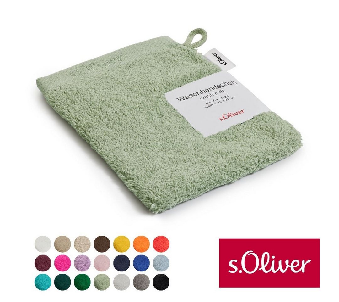s.Oliver Waschhandschuh s.Oliver, Premium Qualität, 600 gr/m², auch als Sets erhältlich, Walkfrottier (1-St), große Farbauswahl, auch als Duschtuch, Handtuch, Gästetuch