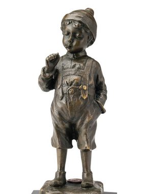 Aubaho Skulptur Bronze Skulptur Junge beim Rauchen Bronzeskulptur nach Schmidt-Felling