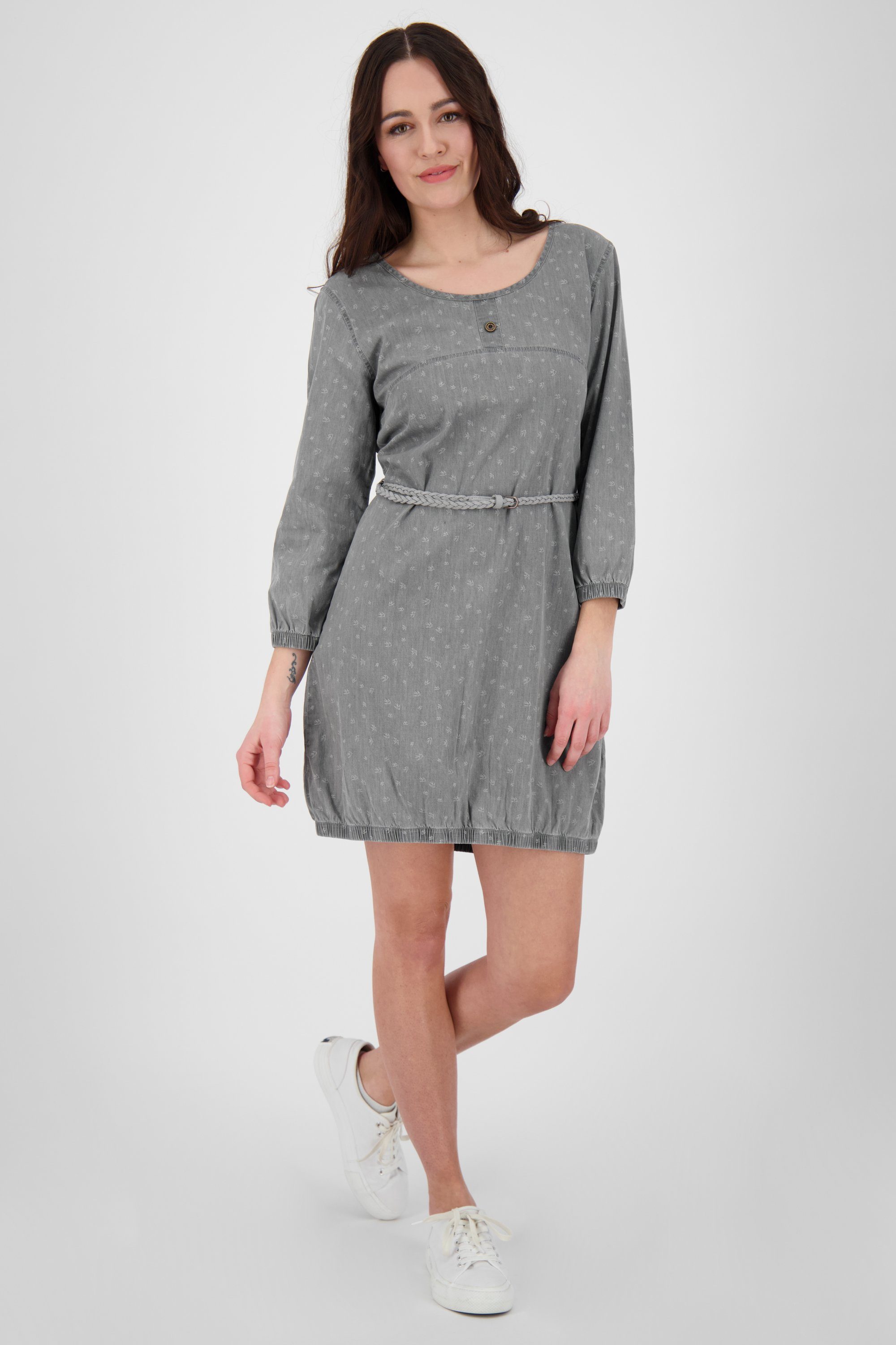 Damen B Kleid Alife Longsleeve Sommerkleid Sommerkleid, steal denim Kickin DNM Dress DoroAK &