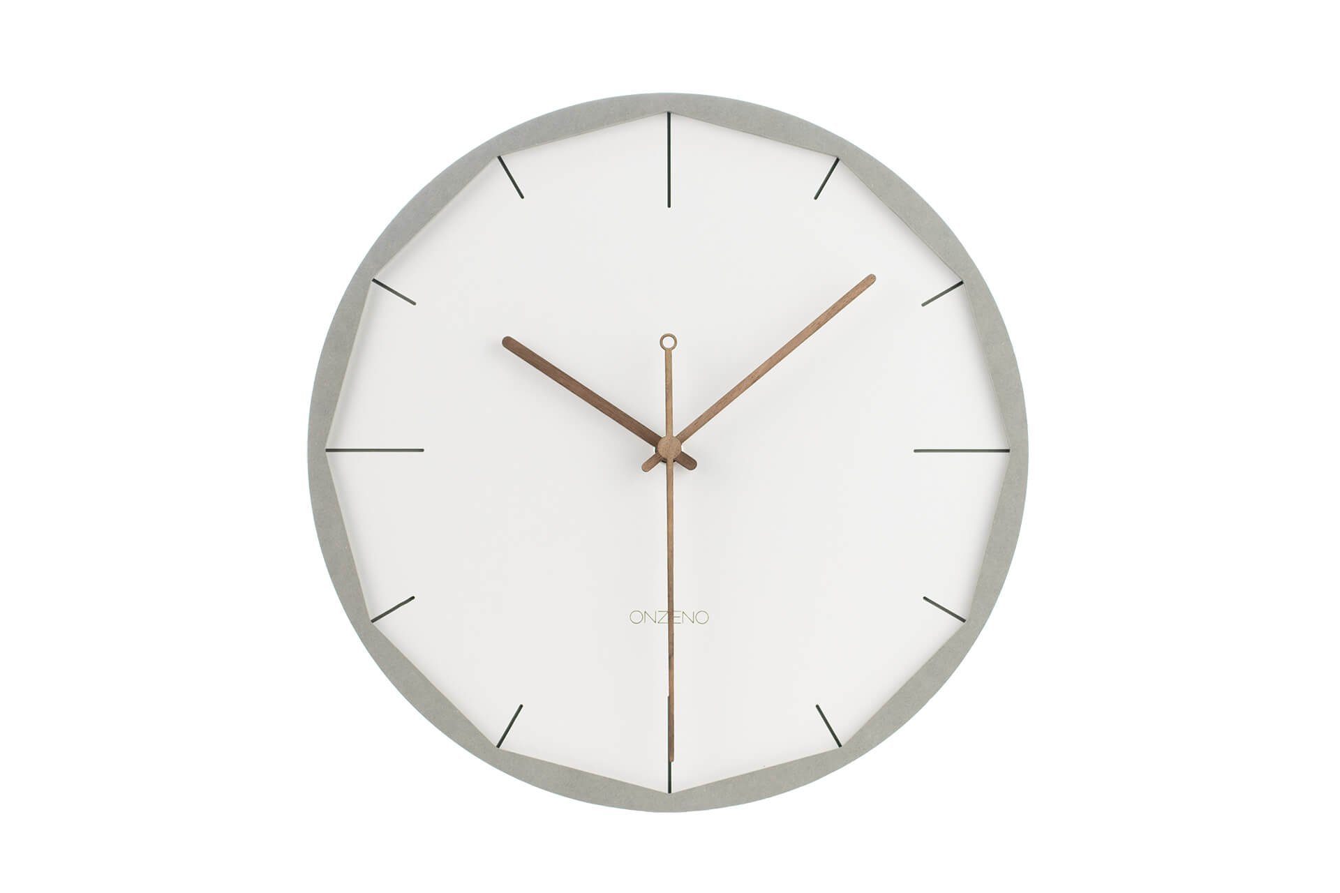 ONZENO Wanduhr THE EDGY. 29x29x0.5 cm (handgefertigte Design-Uhr)