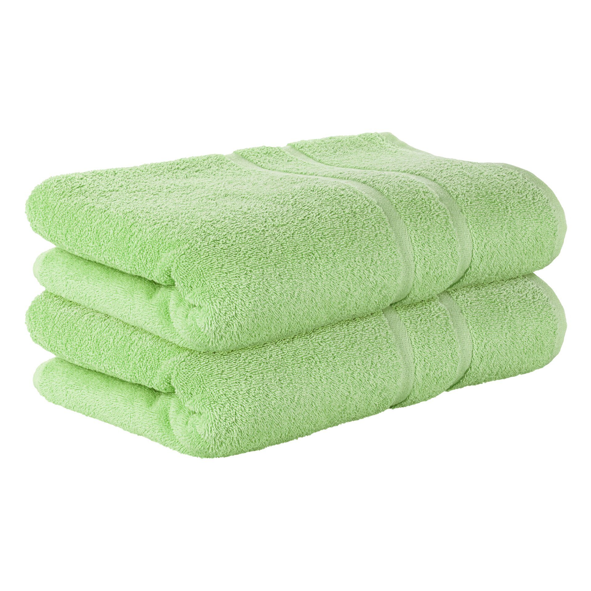 StickandShine Handtuch 2er Set Premium Frottee Handtuch 50x100 cm in 500g/m² aus 100% Baumwolle (2 Stück), 100% Baumwolle 500GSM Frottee Hellgrün