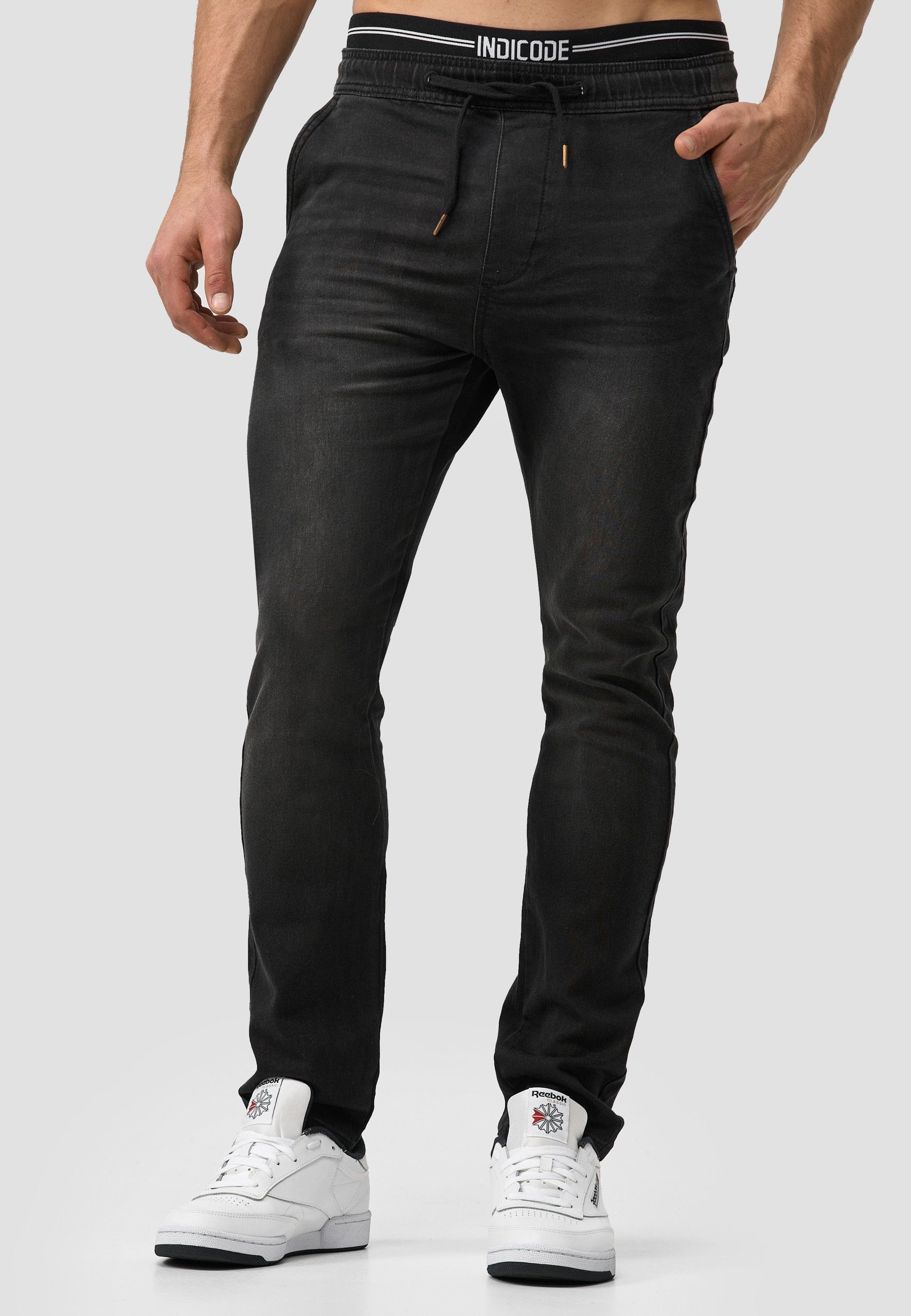 Indicode Bequeme Jeans Alban Black | Straight-Fit Jeans