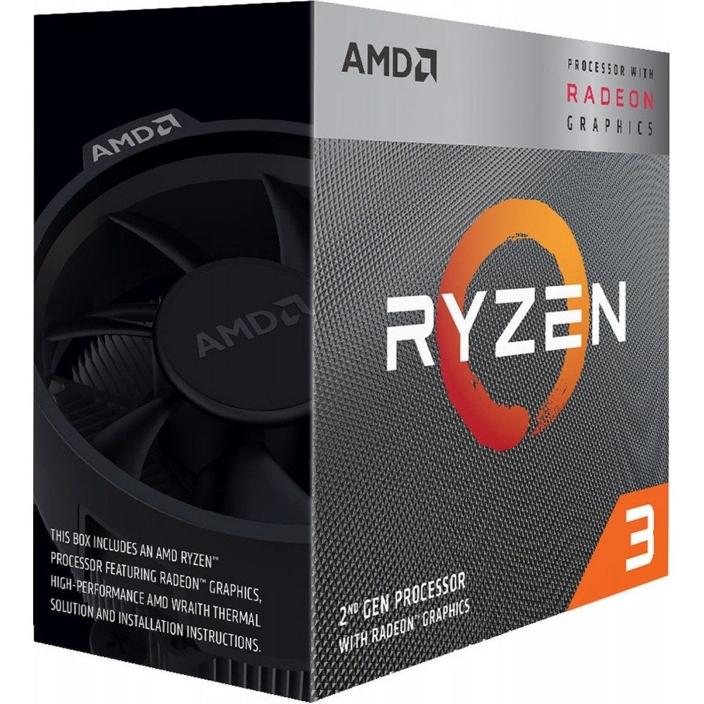 AMD Ryzen 3 3200G 4x 3,6 GHz CPU mit Kühler. Computer-Kabel