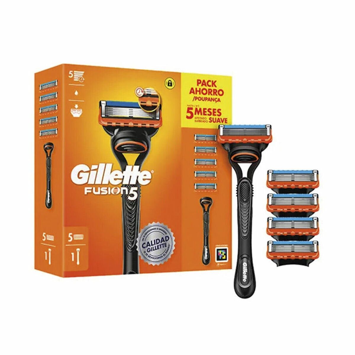 Gillette Rasierset FUSION 5 machine + 5 spare parts