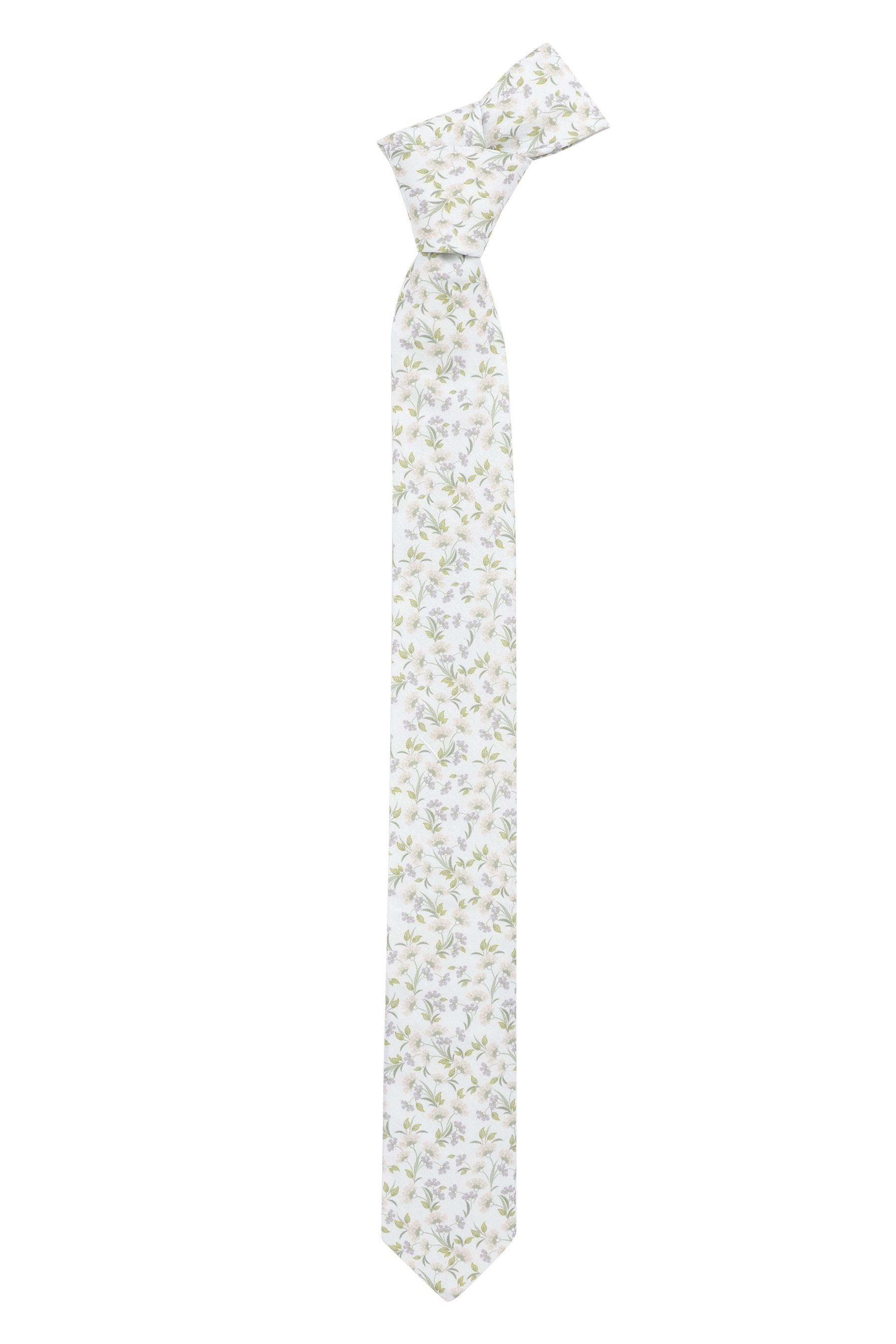Next Krawatte Krawatte und Einstecktuch mit Blumenmuster (1-St)
