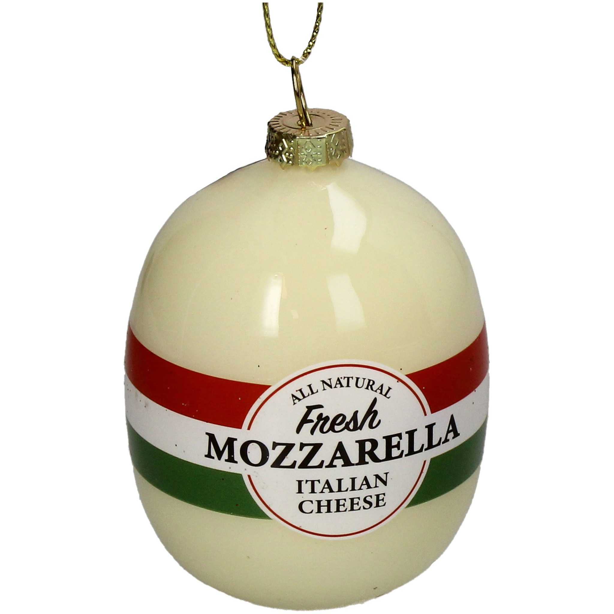 HD Collection Christbaumschmuck, Christbaumschmuck Glas 8,5cm Mozzarella Kä günstig online kaufen