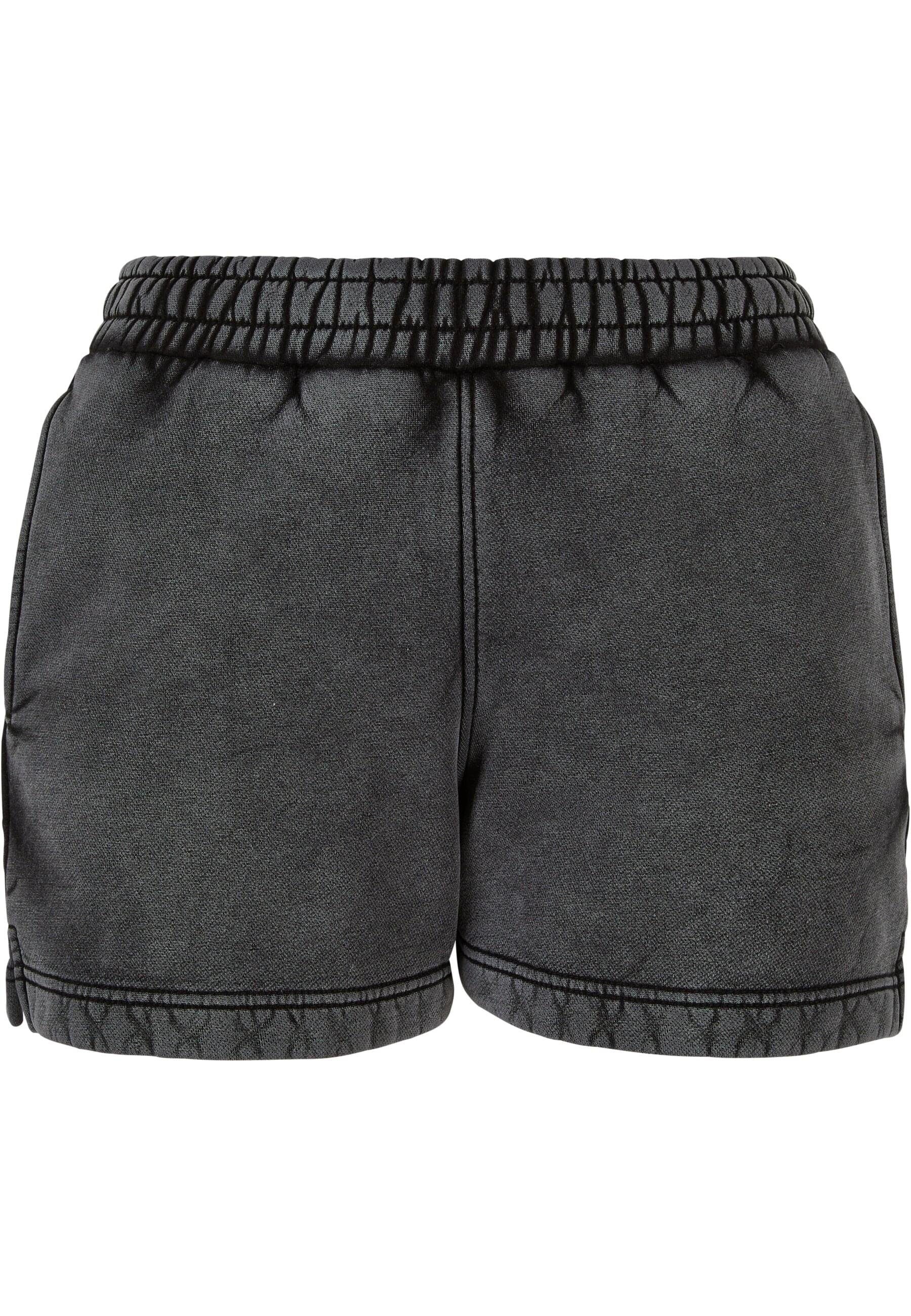 Sweatshorts URBAN Ladies Stone Shorts (1-tlg) CLASSICS Washed black Damen