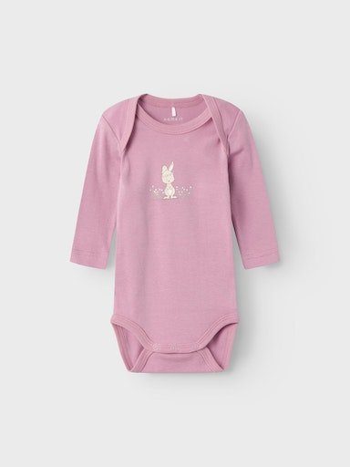 Name It Langarmbody NBFBODY 2P LS ORCHID HAZE RABBIT NOOS (Packung, 2-tlg.,  2er Set), 2er Pack Bodys von name it