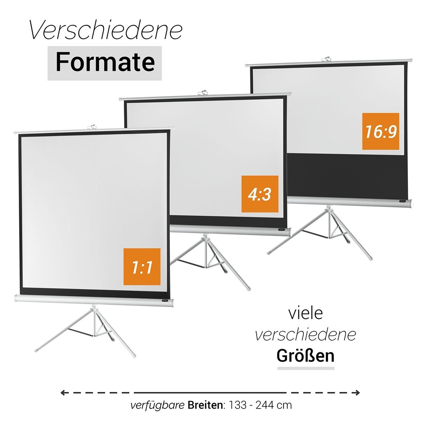 Celexon White Edition 1) x Stativleinwand (176 4:3, 132cm, Gain Economy