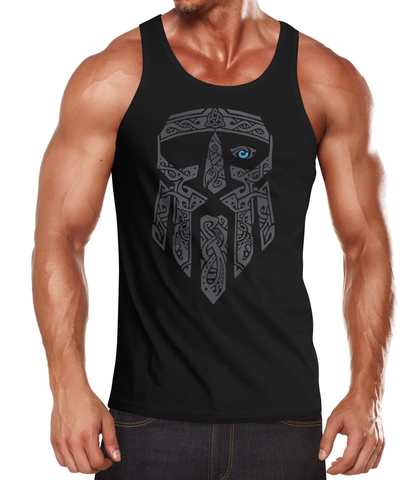 Neverless Tanktop Herren Tank-Top Odin Gott Valhalla Wikinger Nordmänner Mythologie Wotan Muscle Shirt Neverless® mit Print