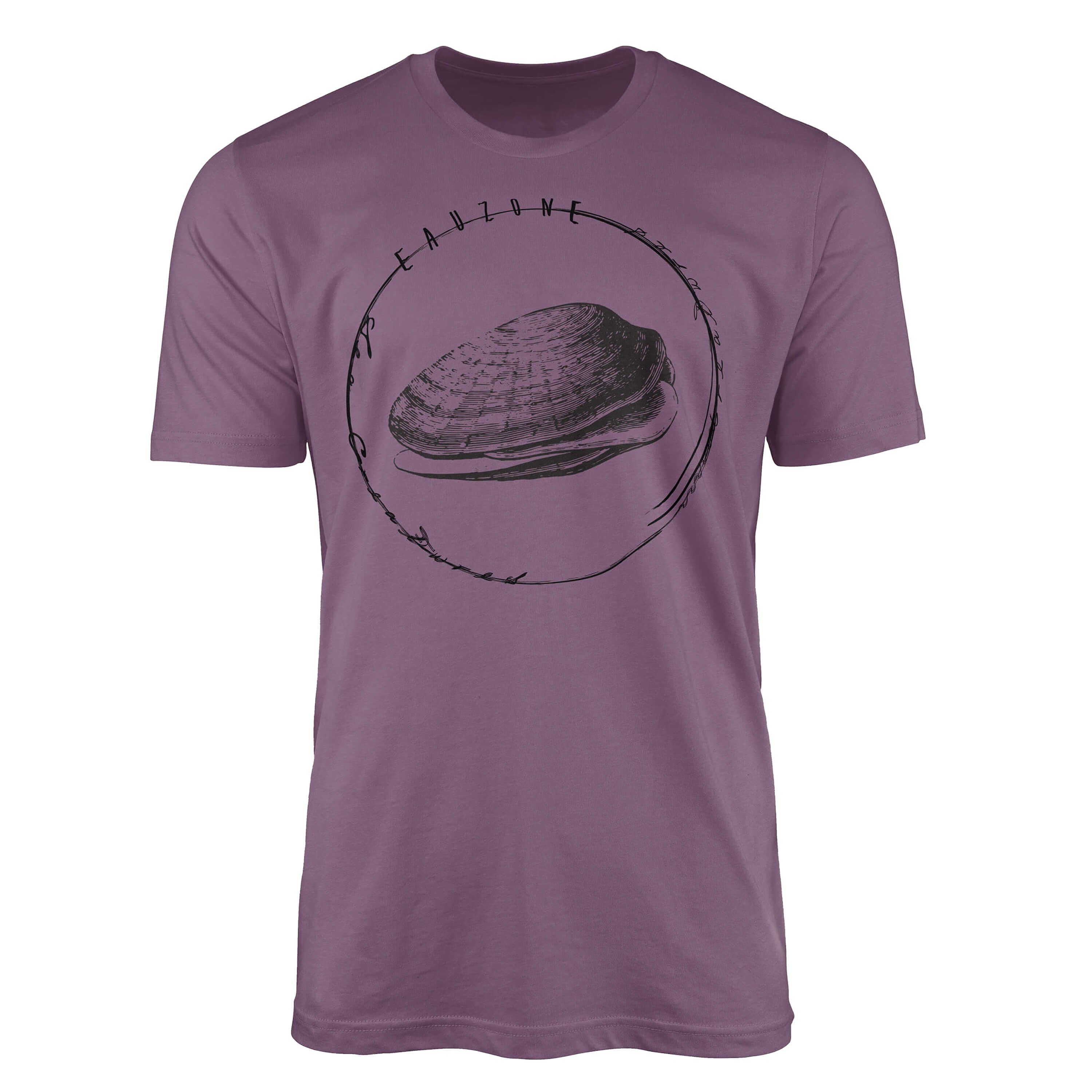 Sinus feine Art T-Shirt Serie: Sea sportlicher T-Shirt Shiraz Creatures, Sea Schnitt Fische 065 Struktur und - Tiefsee /