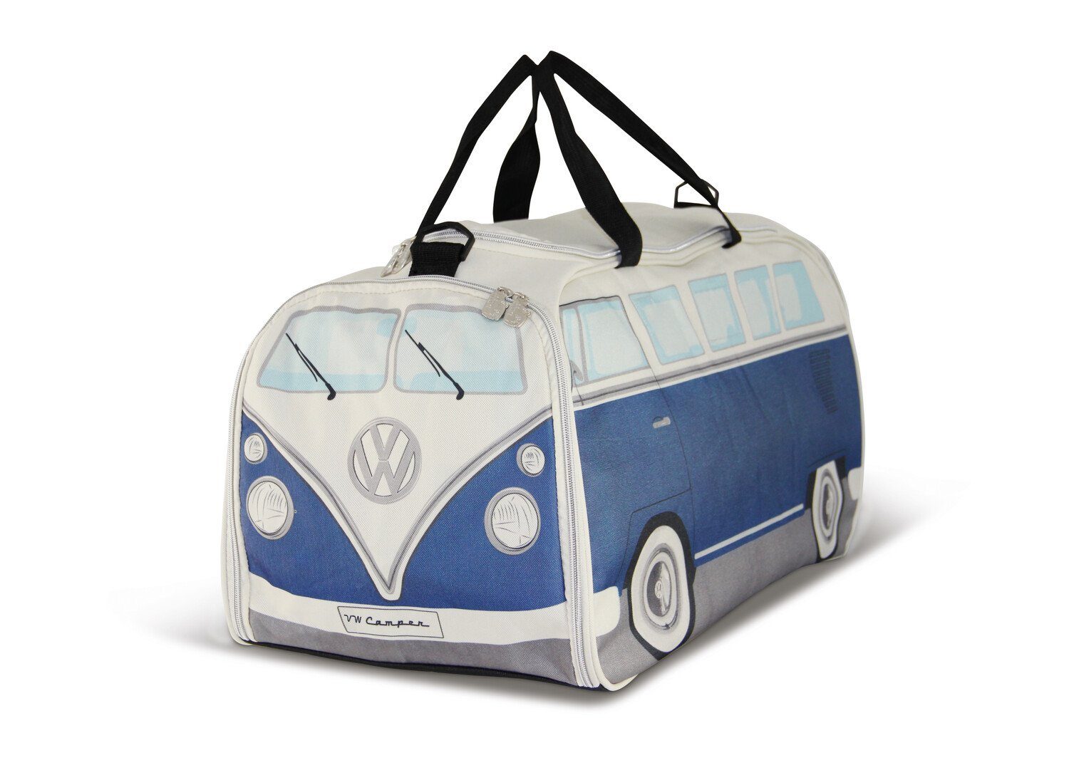 Bus Beige by Bus in VW Bulli Volkswagen & T1 Groß BRISA Retro-Sport-Umhänge-Schulter-Fitness-Tasche, Form Blau/Beige Collection in Sporttasche Classic Blau