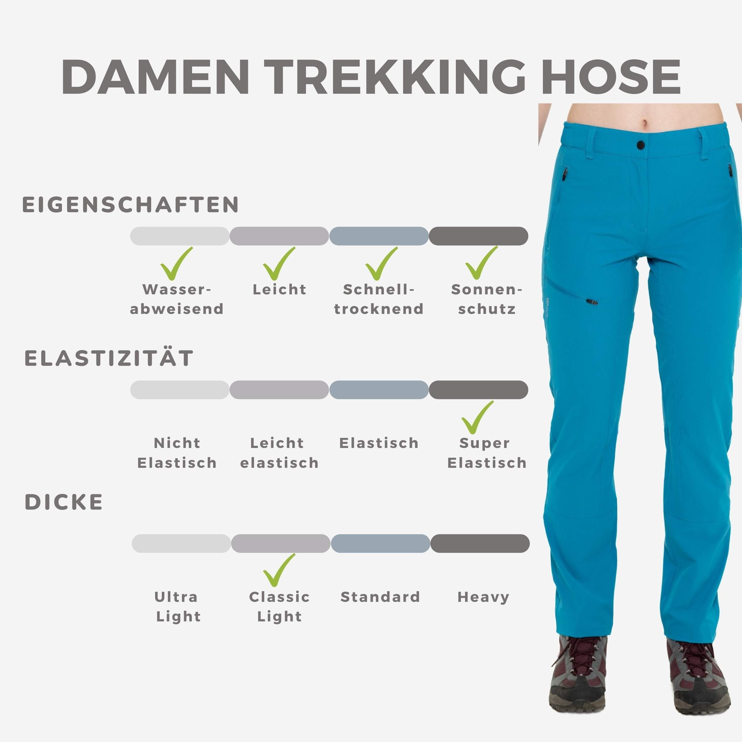 Wander Trekking Damen Classic Outdoor Laguna Light 38 Kaymountain Hose Trekkinghose Sevilla