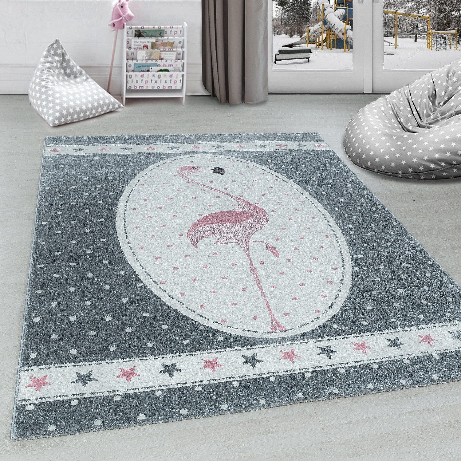 Carpettex Kinderteppich Flamingo Design, Läufer, Höhe: günstig online kaufen