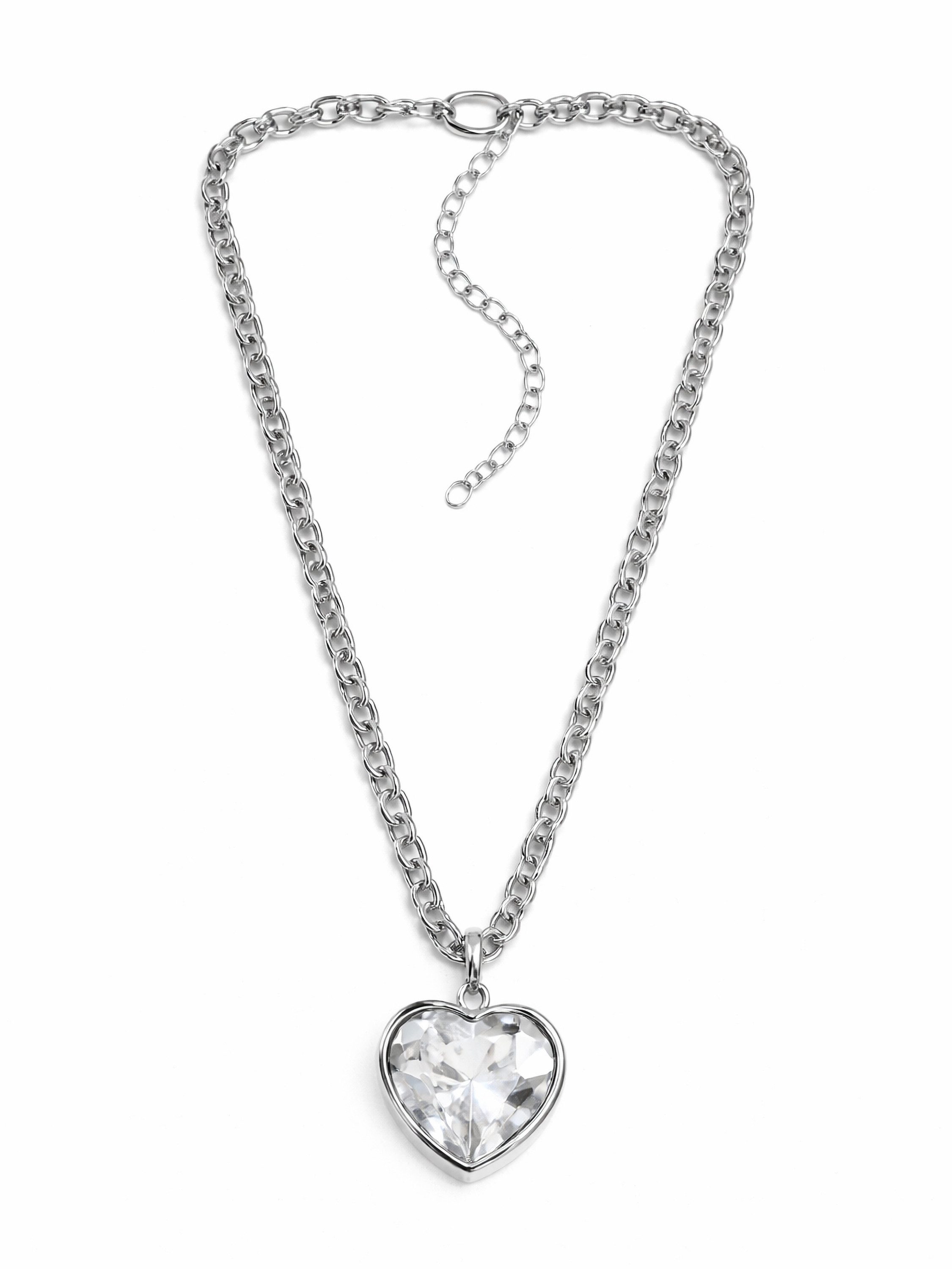 Allgäu Rebell Kette mit Anhänger Rosalind, mit Herzanhänger
