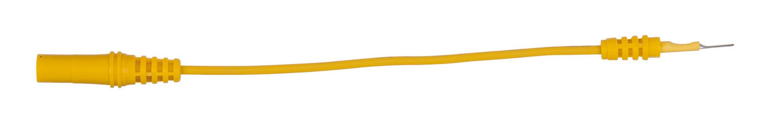 KS Tools Multimeter, 4 mm Eingangsbuchse auf 0,8 mm Prüfadapterstecker flach (gelb)