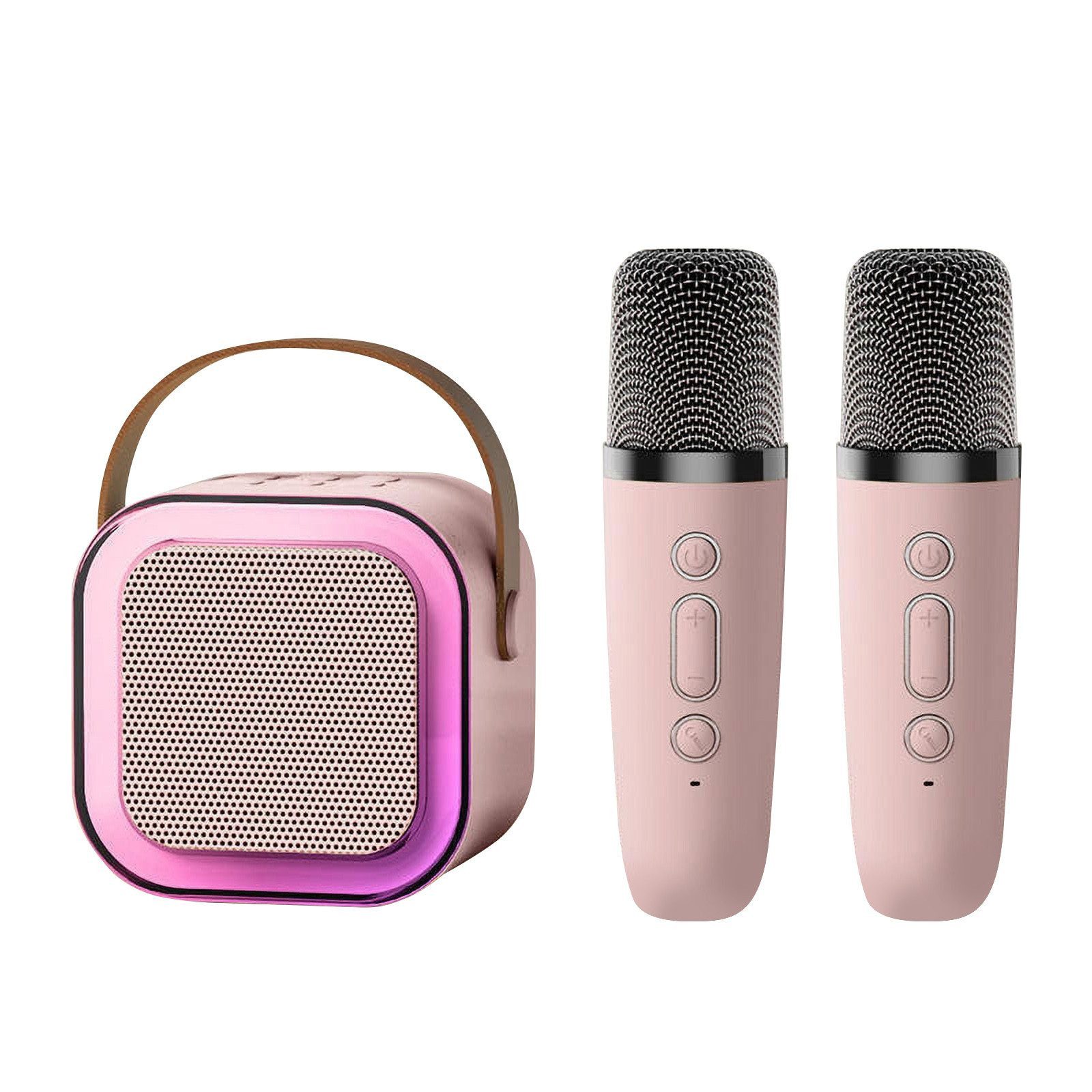 feinlux Tragbare Bluetooth Karaoke Maschine Bluetooth-Lautsprecher (Bluetooth 5.0, für Kinder und Erwachsene mit Stimme wechselnde Effekte LED-Lichter)