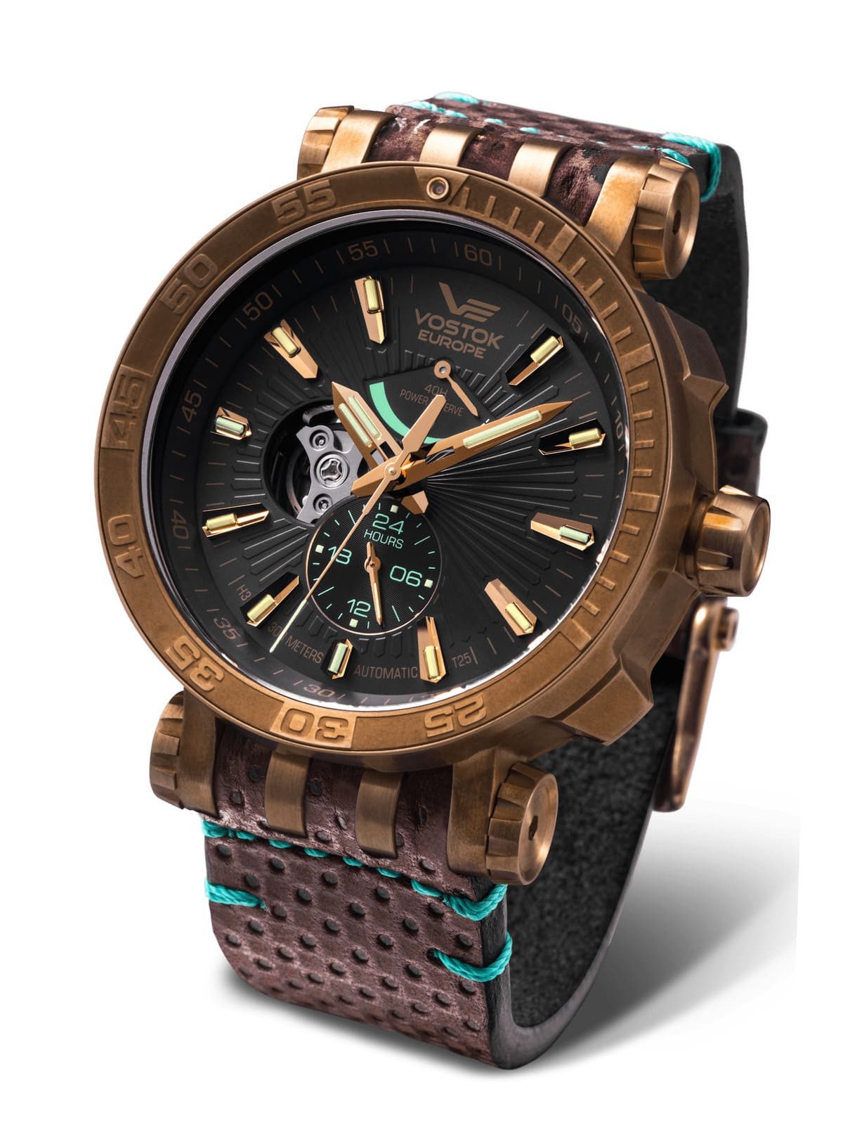 Vostok Europe Automatikuhr Energia Rocket 575O540-L – Bronze Herrenuhr, 48 mm