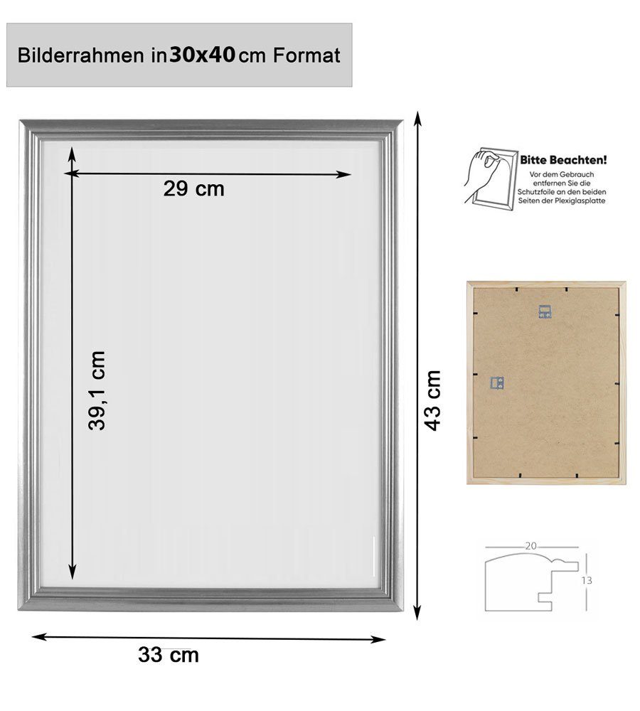 IDEAL TREND Bilderrahmen Artos Holz Bilderrahmen Acrylglas Plexi Lifestyle Foto Rahmen Collage, für 1 Bilder (1 St), Holz Bilderrahmen und Kunststoffglas – Bild 5 von 5