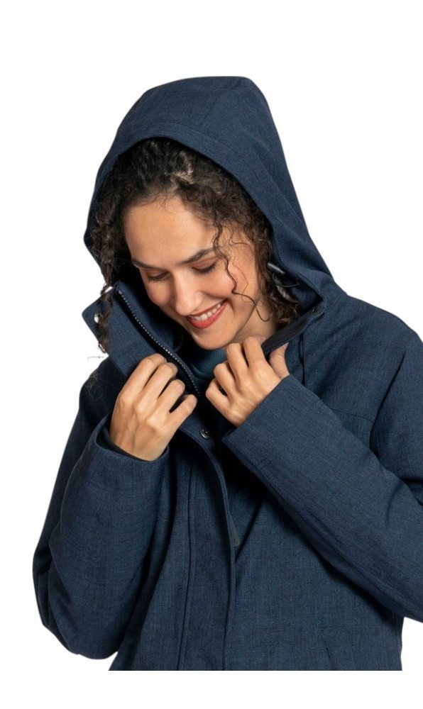 Elkline Wintermantel Apres Ski (winddicht, wasserdicht) blau melange Damen
