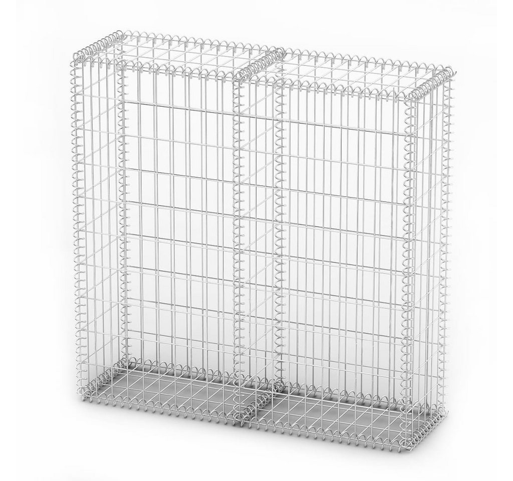 Thumbnail - vidaXL Gartenzaun Steinkorb Gabione mit Deckeln Verzinkter Draht 100×100×30 cm, (1-St)