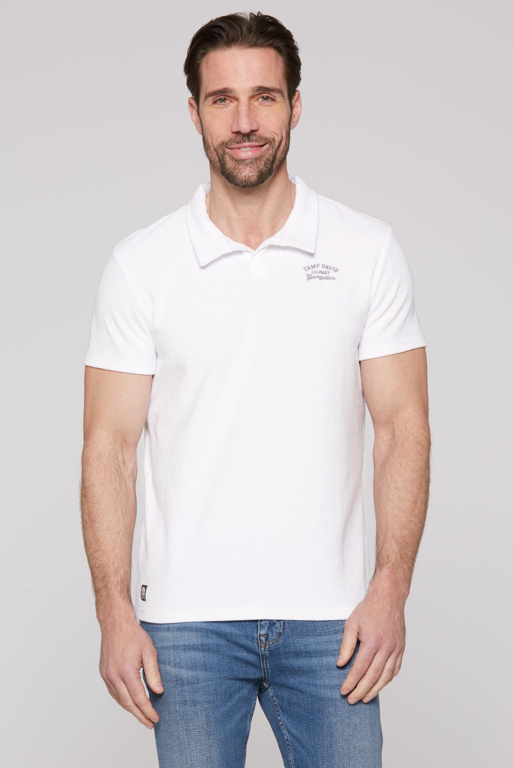 CAMP DAVID Poloshirt mit Stickerei günstig online kaufen