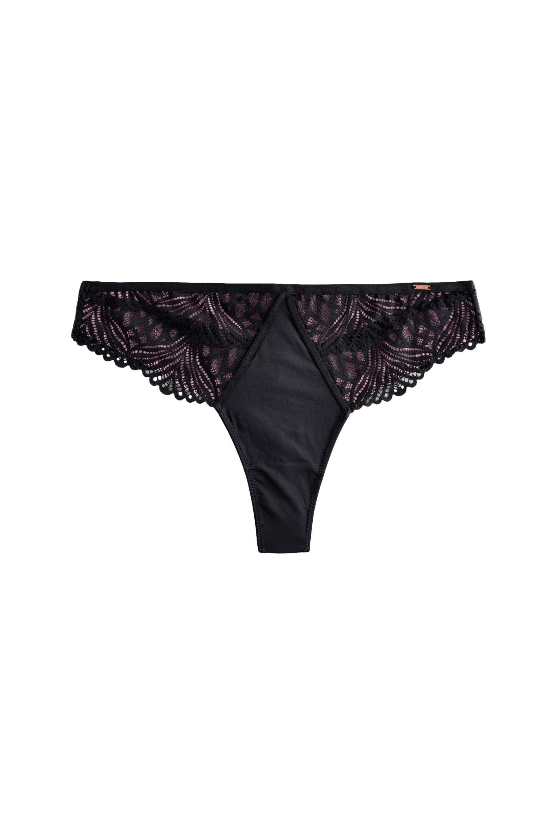 LIPSY String Lipsy Spitzen-Tanga mit Geomuster (1-St)